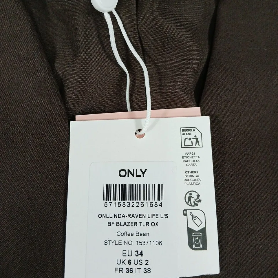 ONLY COFFEE BEAN BLAZER – UK 6 (EU 34), WOMEN'S