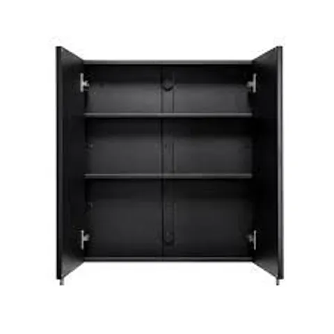 BOXED CROYDEX DAWLEY DOUBLE DOOR CABINET - BLACK (1 BOX)