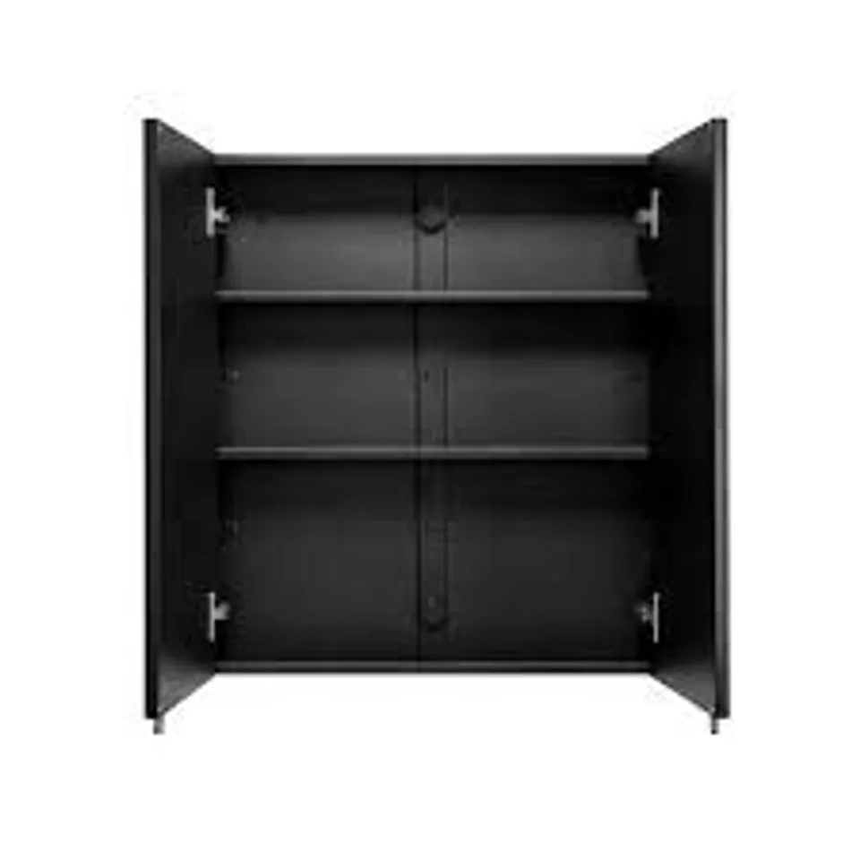 BOXED CROYDEX DAWLEY DOUBLE DOOR CABINET - BLACK (1 BOX)