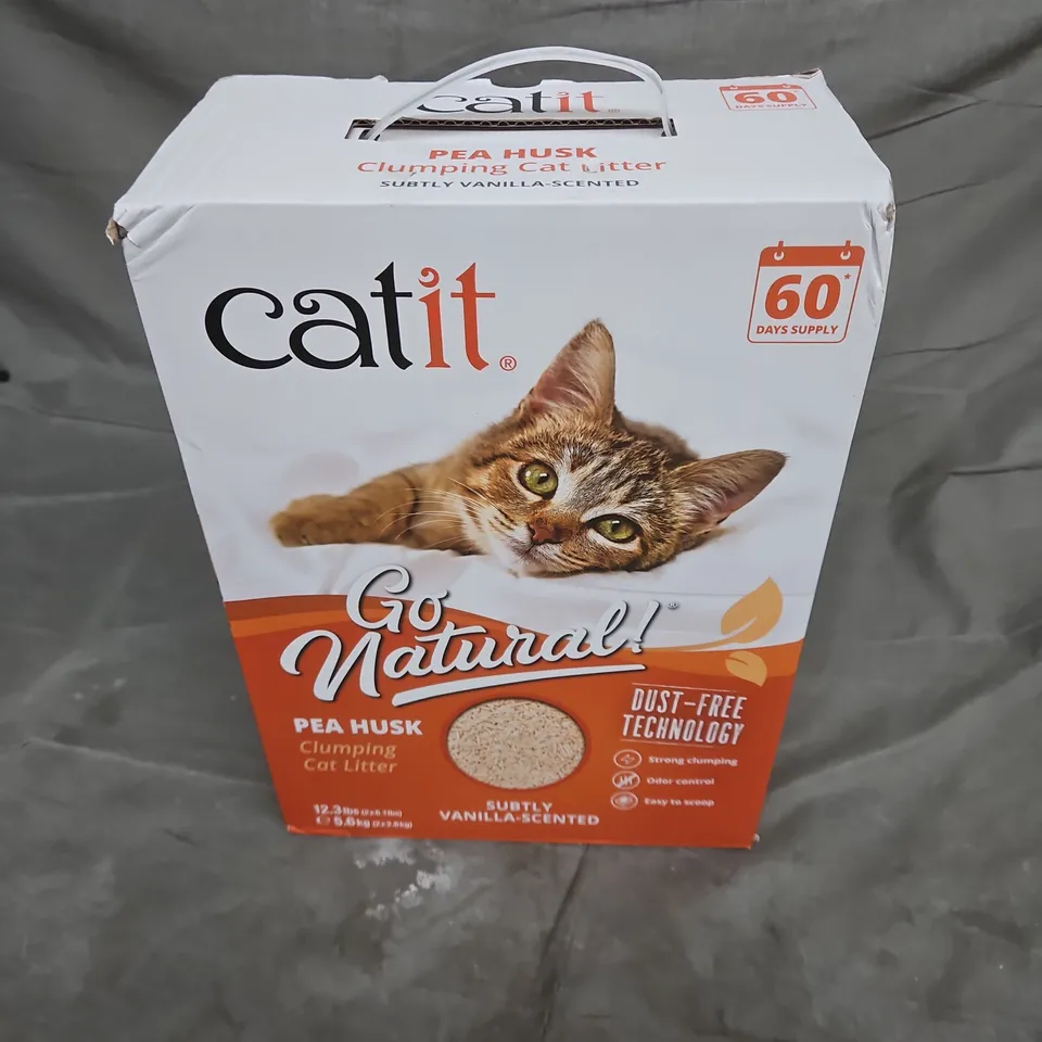 BOXED CATIT GO NATURAL PEA HUSK CLUMPING CAT LITTER (5.6KG)