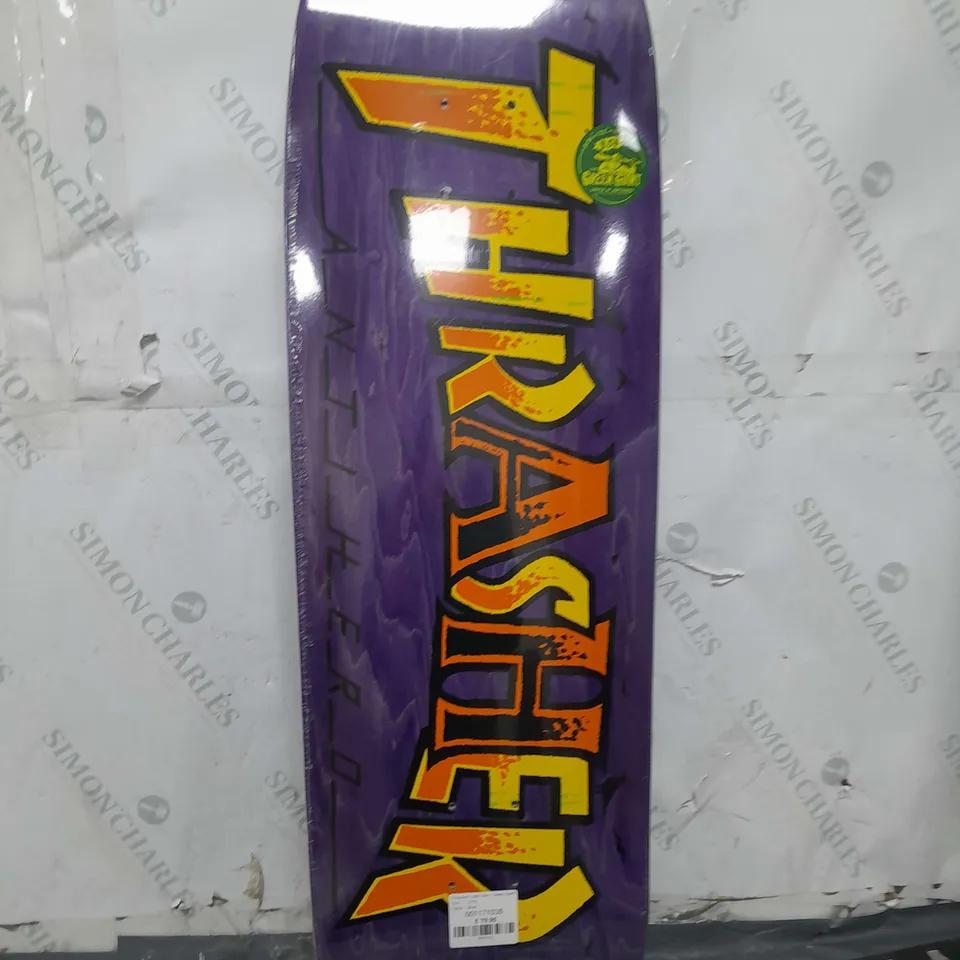 THRASHER X ANTI HERO 'GREEN GIANT' SKATEBOARD WITH WALL MOUNT