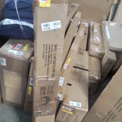 BOXED LOKEY SINGLE CURTAIN POLE SET - SEPIA PRINT (1 BOX)