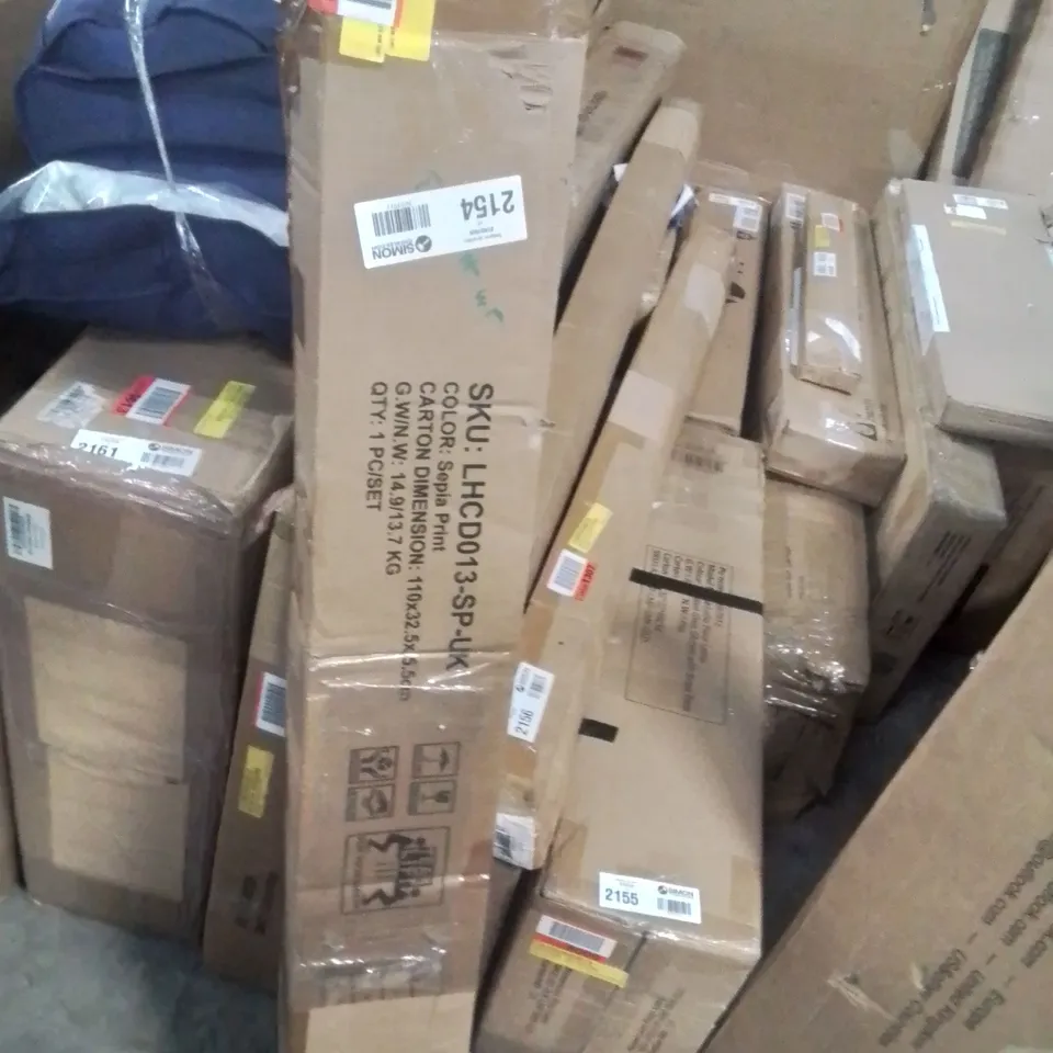 BOXED LOKEY SINGLE CURTAIN POLE SET - SEPIA PRINT (1 BOX)