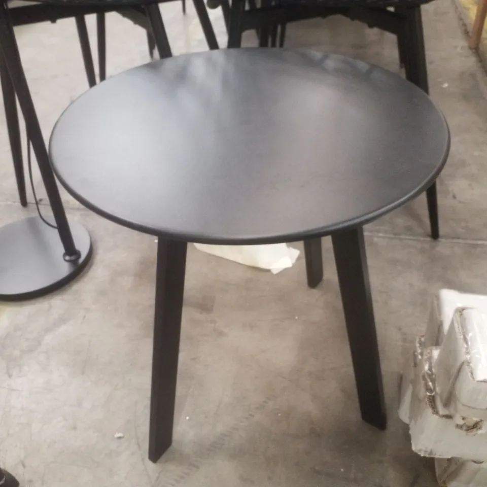 ROUND 45.1CM OUTDOOR SIDE TABLE - BLACK