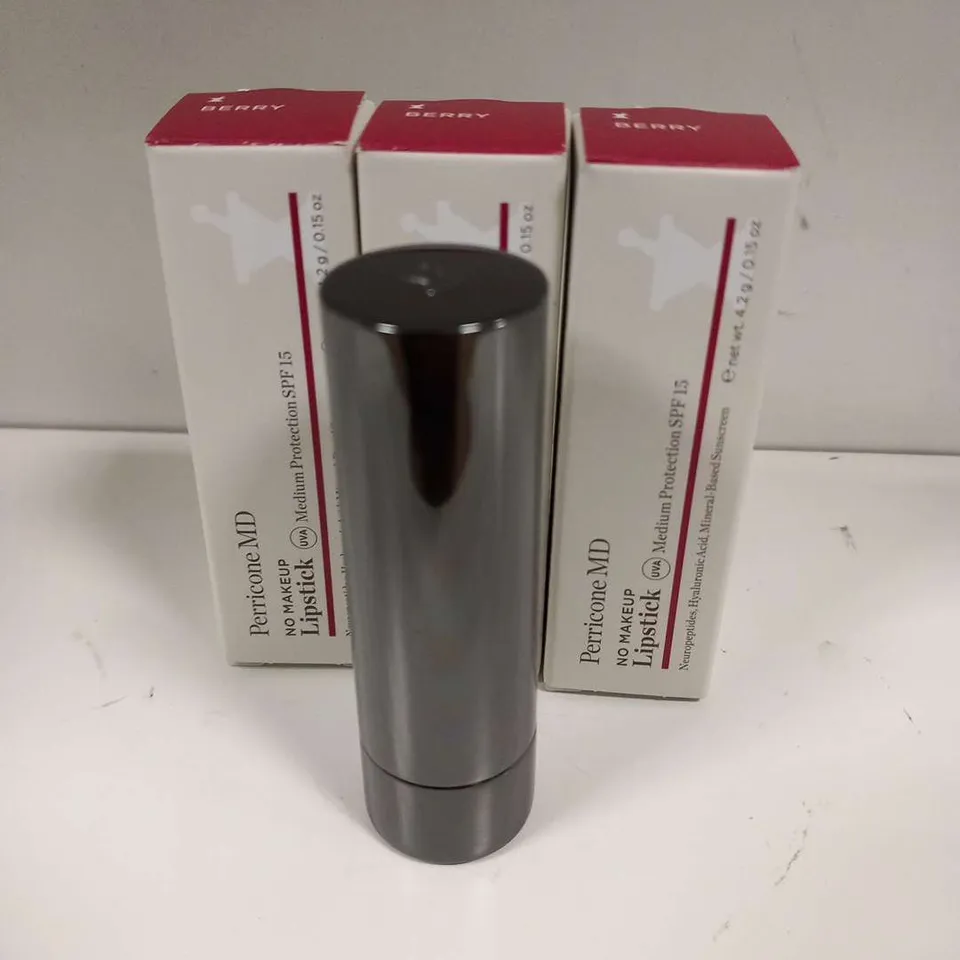 THREE BOXED PERRICONE MD NO MAKE UP LIPSTICK BERRY 4.2G