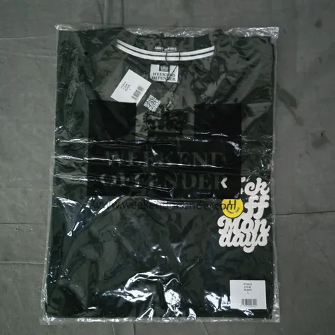 WEEKEND OFFENDER F.O.M T-SHIRT IN BLACK SIZE LARGE