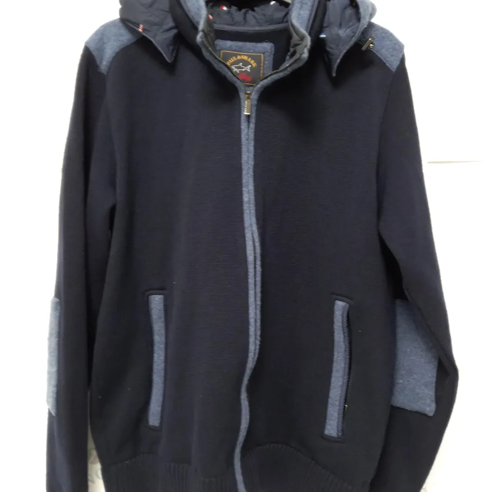 PAUL & SHARK YACHTING ZIP JACKET IN NAVY - LARGE