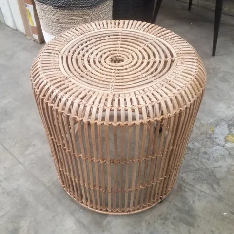 BLACK RATTAN CORE STOOL - NATURAL 