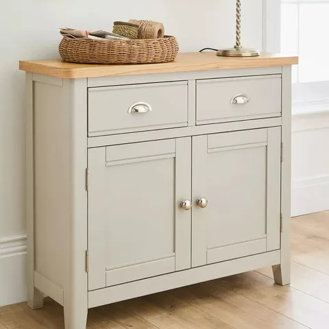 BOXED MALONE READY ASSEMBLED 2 DOOR, 2 DRAWER MEDIUM SIDEBOARD - CONTAINS SOLID WOOD (1 BOX)