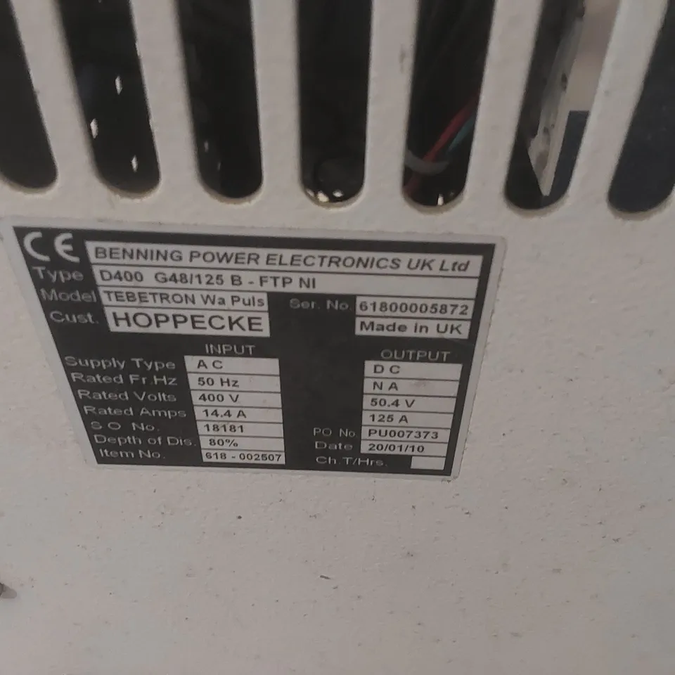 BENNING D400 G48/125 B- FTP NI FORKLIFT CHARGER