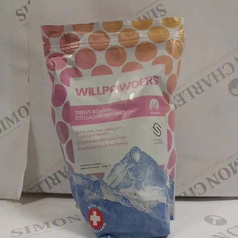 SEALED WILLPOWDERS SWISS BOVINE COLLAGEN PEPTIDES - 400G