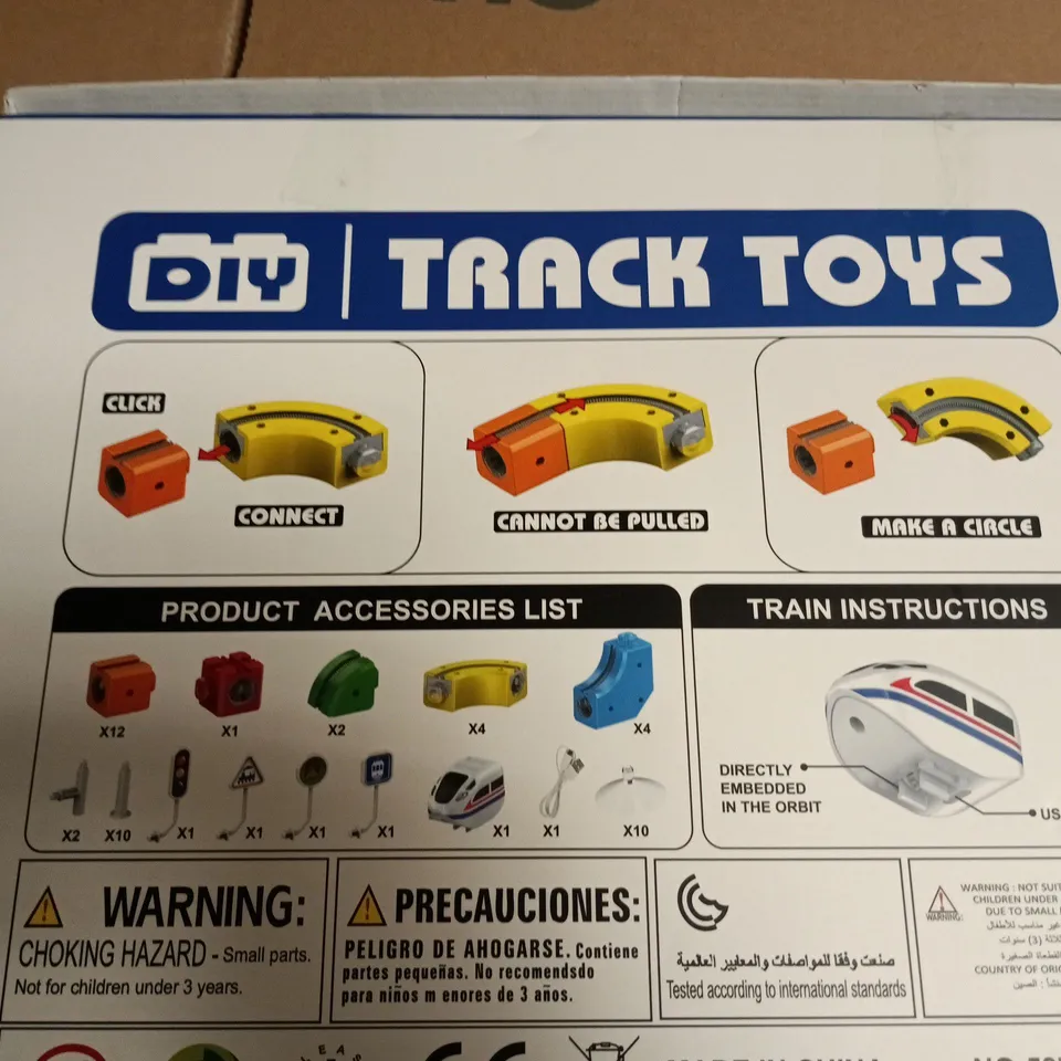 DIY CUBE TRACK TOYS – CUBE TRACK TRAIN SET, 51 PIECES, BOXED