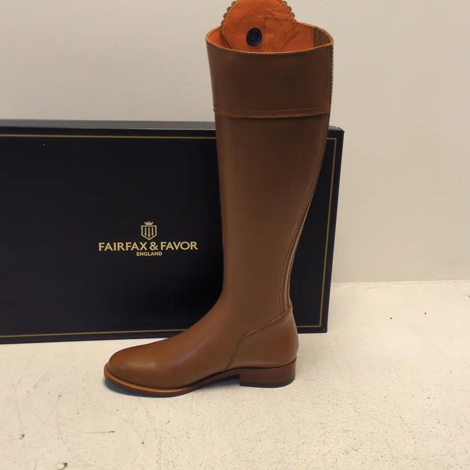 FAIRFAX & FAVOR WOMEN'S LEATHER KNEE-HIGH BOOTS UK 4 (EU 37)