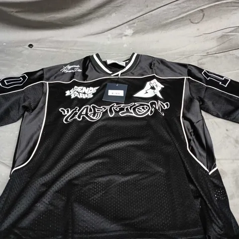 LEGENDE PARIS ICE CREAM MESH JERSEY - BLACK, MEN'S SIZE M (LPTEE027)