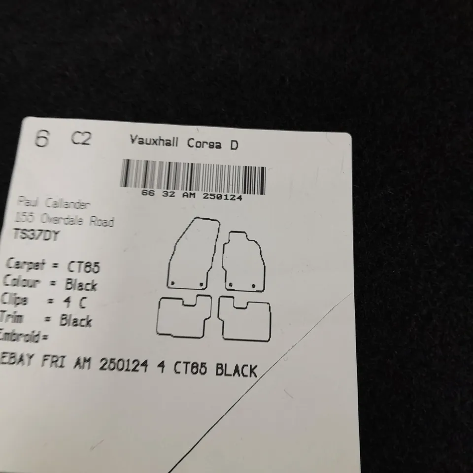 VAUXHALL CORSA D BLACK MATS