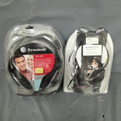 BOX OF ASSORTED DYNAMODE HEADSETS