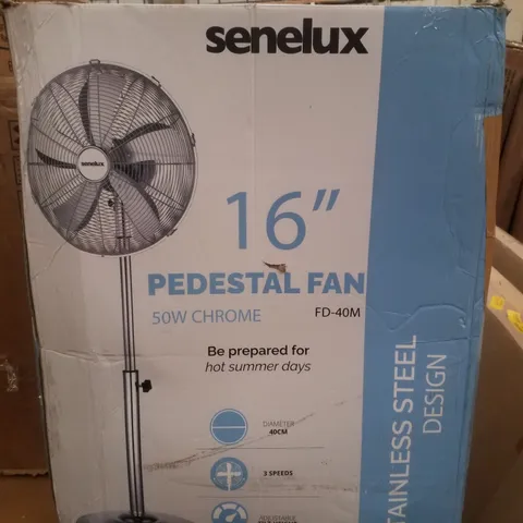 BOXED SENELUX 16" PEDESTAL FAN 