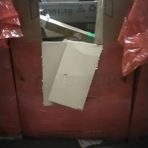 PALLET OF HOUSEHOLD ITEMS TO INCLUDE NARROW BEZEL LED DISPLAY HD 238,WALL CLOCK, RETRACTABLE SAFETY GATE, AUDIO TURNTABLE AND OTHER ASSORTED ITEMS...