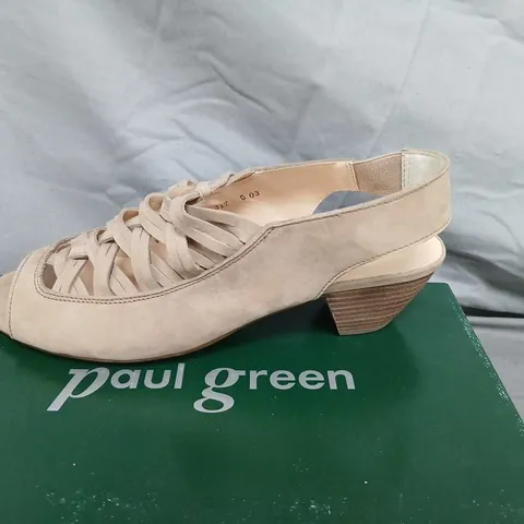 PAUL GREEN WOMEN'S NUBUK SANDALS – CAMEL, UK 6.5