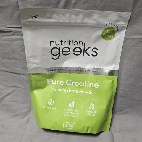 NUTRITION GEEKS PURE CREATINE MONOHYDRATE POWDER – 315G