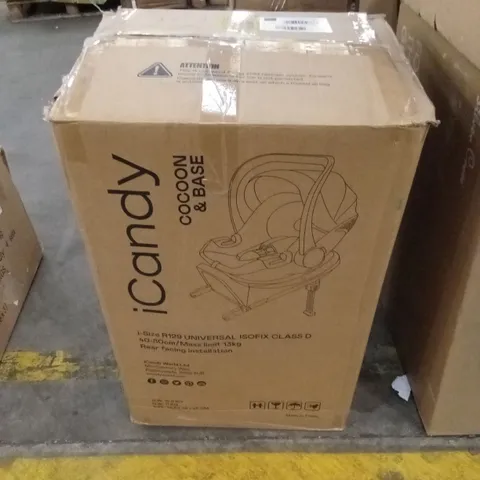BOXED ICANDY COCOON CAR SEAT & BASE - BLACK