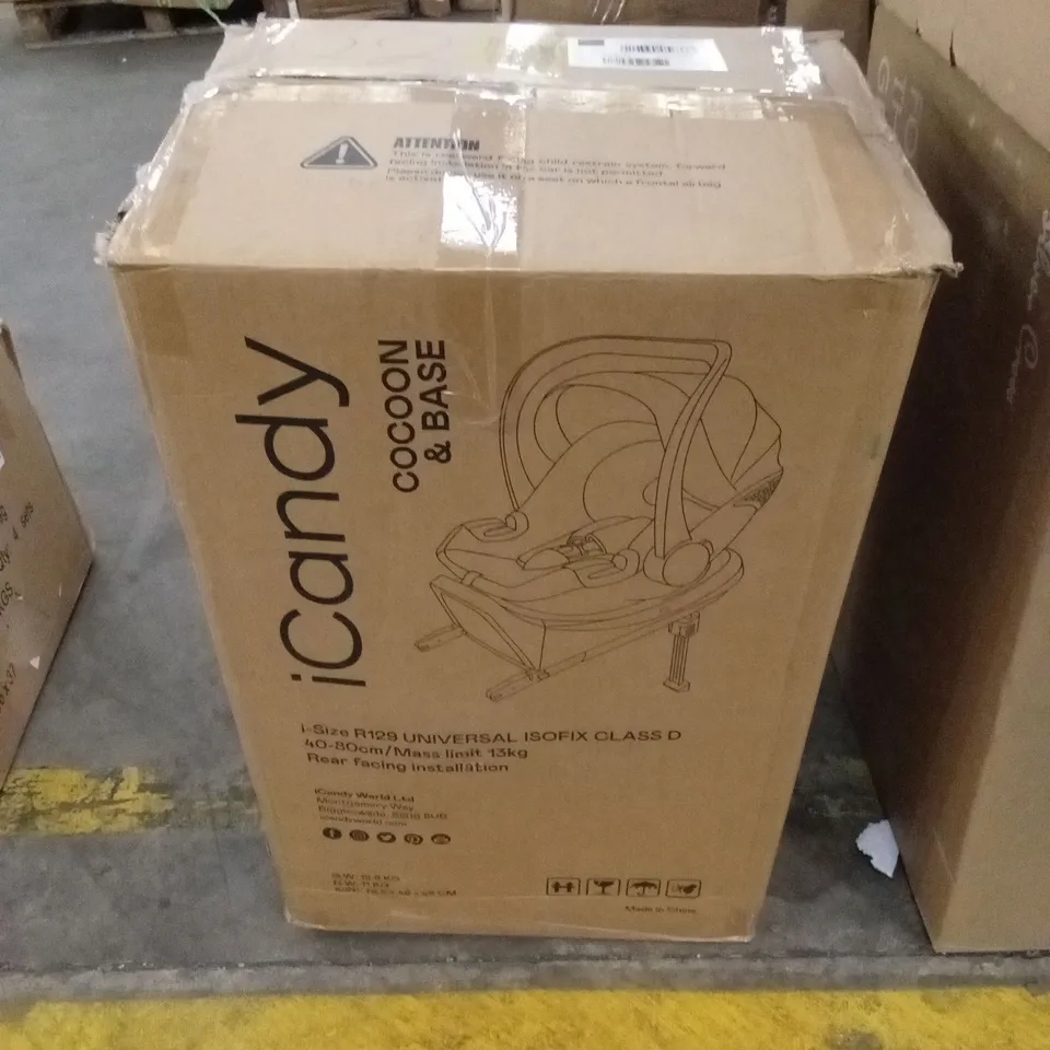 BOXED ICANDY COCOON CAR SEAT & BASE - BLACK