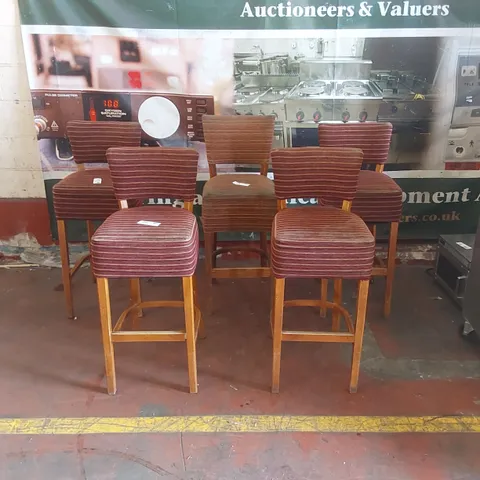 SET OF 5 BAR STOOLS