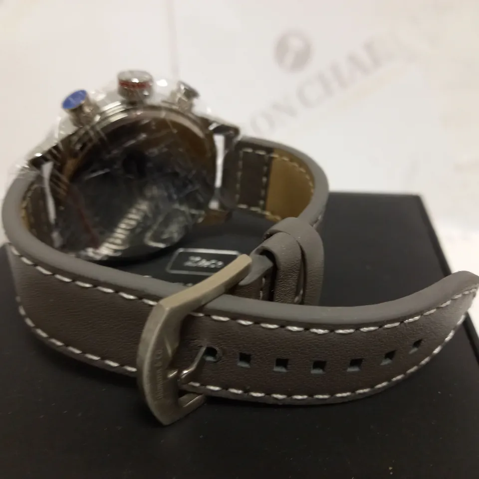 ZIHLMANN & CO SPORTS CHRONOGRAPH STYLE LEATHER STRAP WATCH