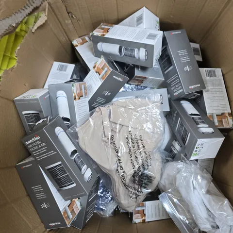 APPROXIMATELY 30 ASSORTED HOUSEHOLD PRODUCTS TO INCLUDE AIR FILTERS, CLOTHING, HANDBAG ETC