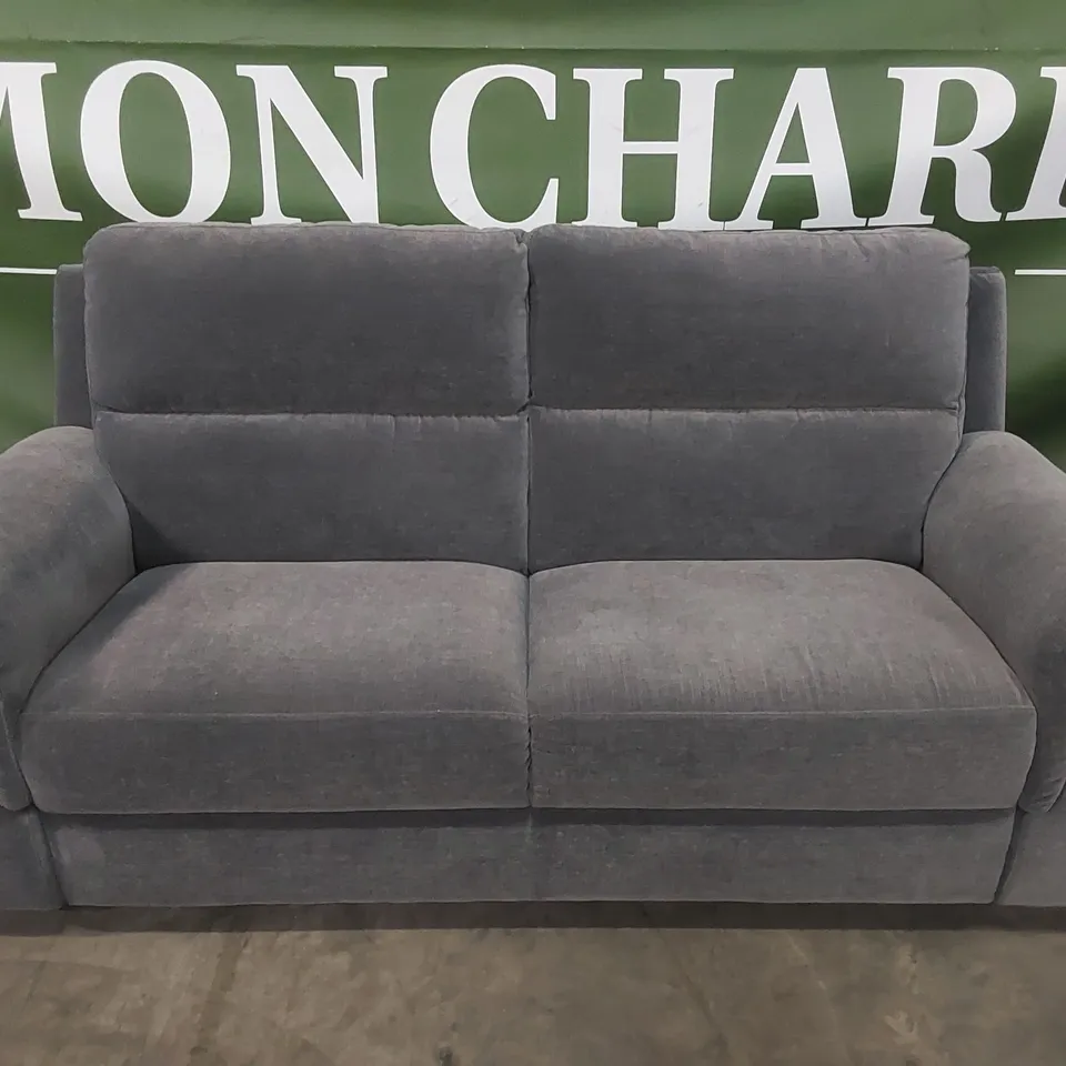 QUALITY DESIGNER ITALIAN MADE FLORENCE 3 SEATER FABRIC UPHOLSTERED SOFA - ANTHRACITE GREY