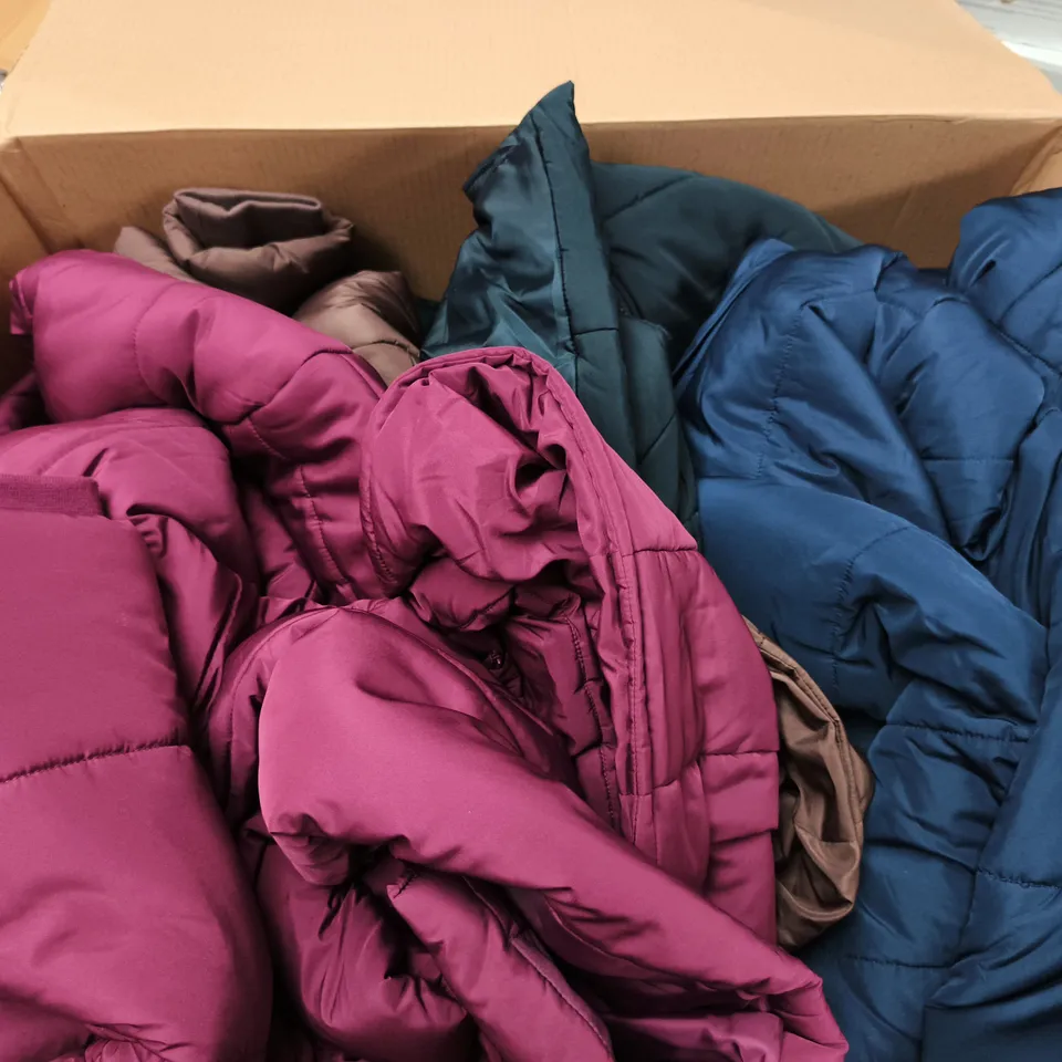 8 ASSORTED CENTIGRADE QUILTED COATS IN VARIOUS SIZES, STYLES & COLOURS - COLLECTION ONLY