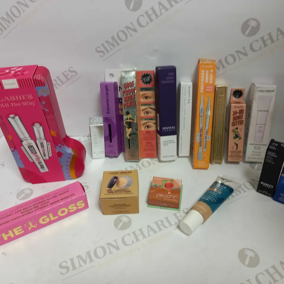 LOT OF APPROXIMATELY 16 ASSORTED MAKE-UP ITEMS, TO INCLUDE BENEFIT, NO 7, JEFFREE STAR, ETC