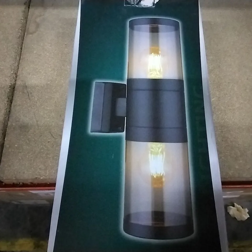 BOXED CHESTON BLACK 38CM H OUTDOOR ARMED SCONCE