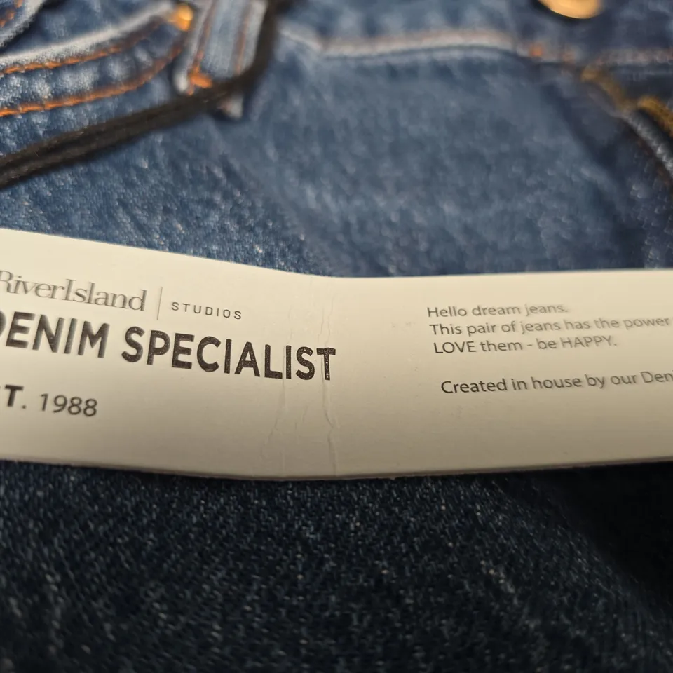 RIVER ISLAND DENIM SPECIALIST JEANS – UK 12