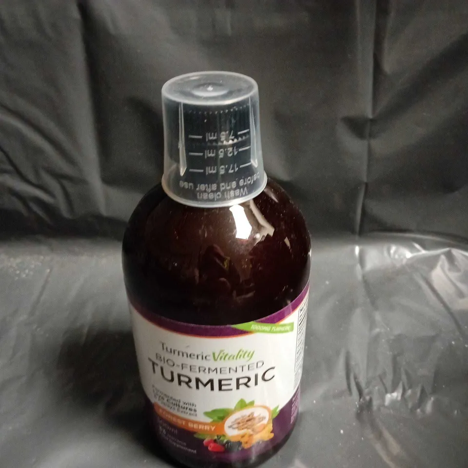 TURMERIC VITALITY BIO-FERMENTED TURMERIC SUPPLEMENT – BROWN GLASS BOTTLE - 500ML