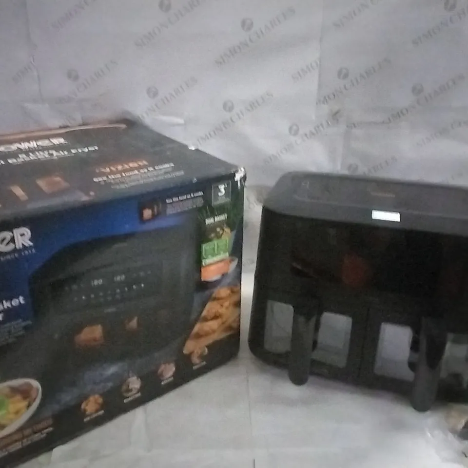 BOXED TOWER 8 LITRE DUAL BASKET AIR FRYER 