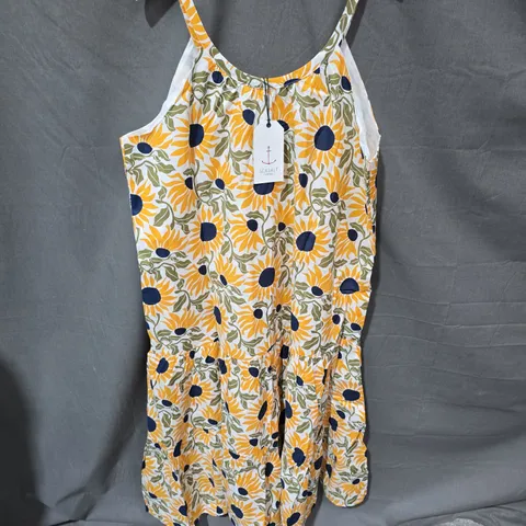 SEASALT ALBA DRESS – BOLD SUNFLOWER DAYLILY, PETITE, UK 16 (US 12, EUR 44)