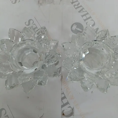 JM BY JULIEN MACDONALD SET OF LOTUS FLOWER TEALIGHT HOLDERS