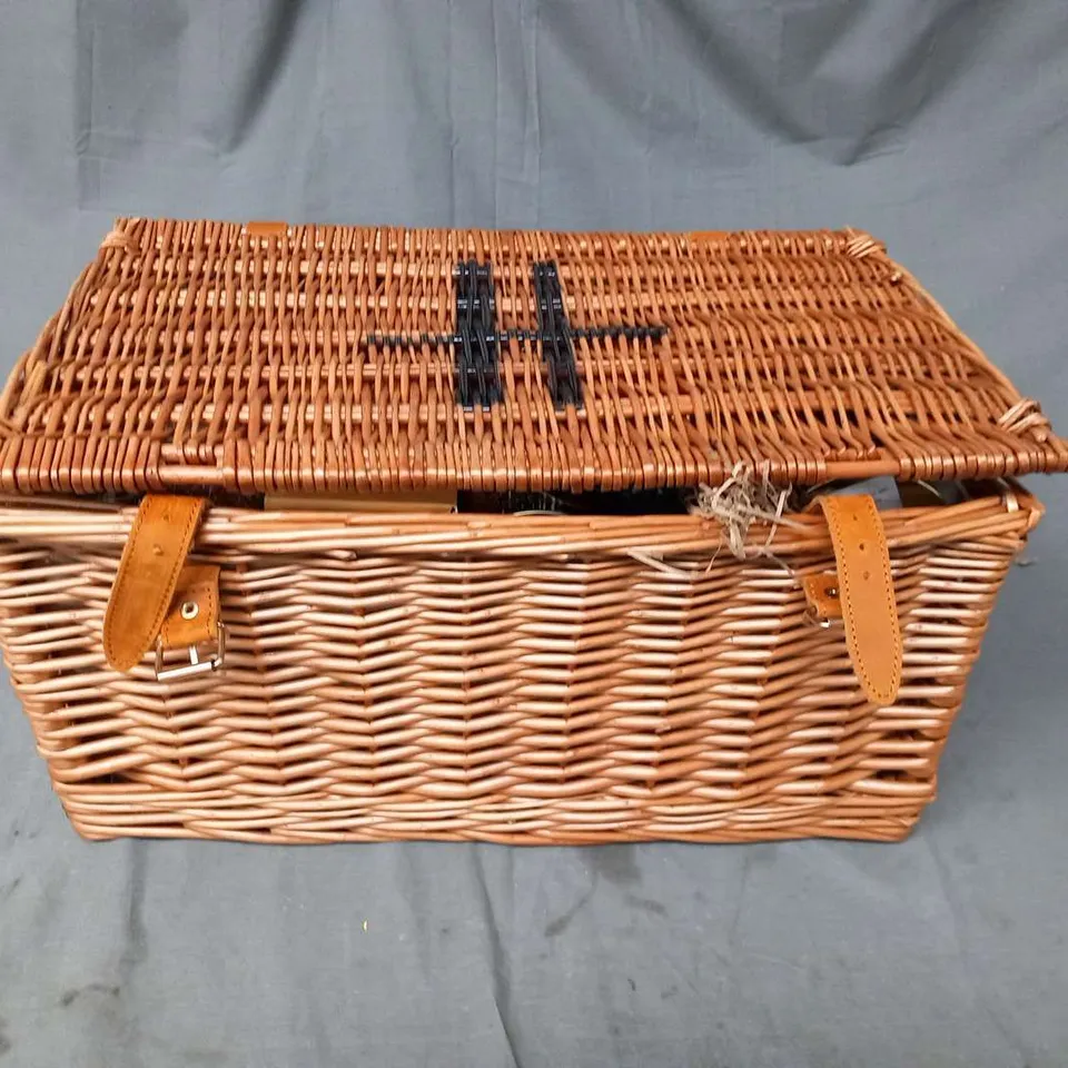 HARRODS WICKER FOOD HAMPER