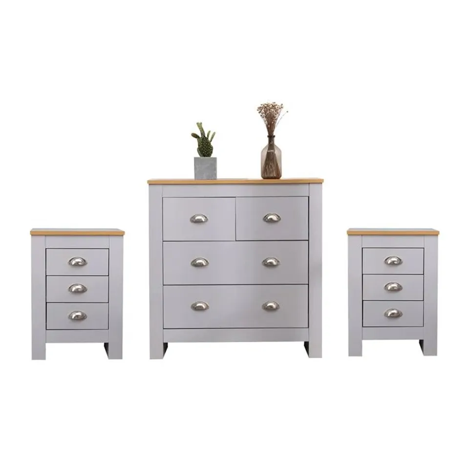 BOXED PARES 3 PIECE BEDROOM SET (ONLY BOXES 1 & 2 OF 3) 