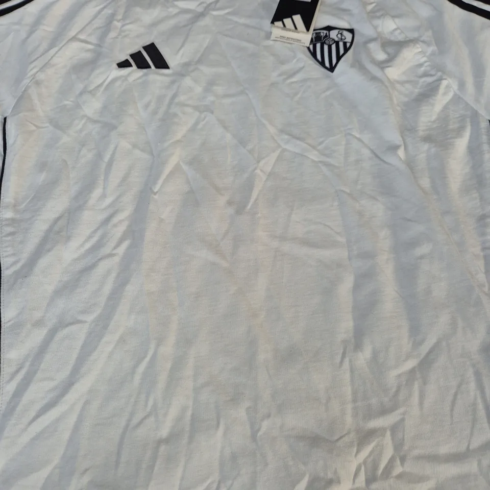 ADIDAS SAVILLA FOOTBALL TOP IN WHITE/BLACK SIZE LARGE