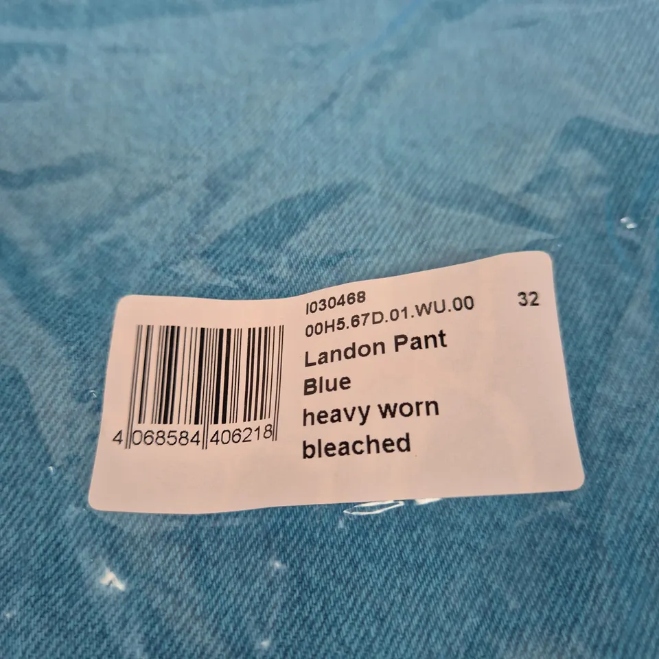 Carhartt WIP Landon Pant – Blue denim, heavy worn/bleached, UK 32