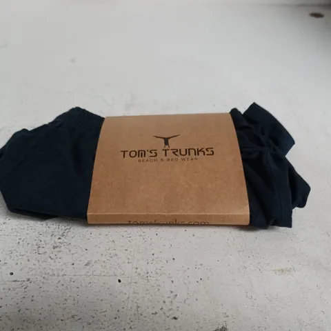 TOM'S TRUNKS BEACHWEAR NAVY & WHITE SWIM SHORTS – XL