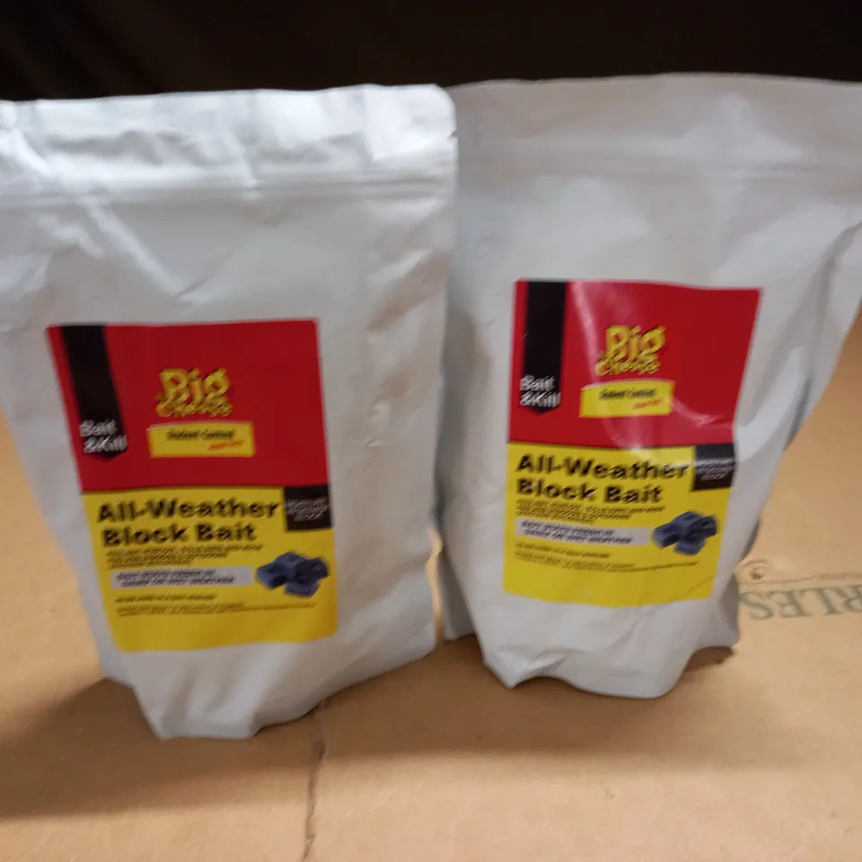 LOT OF 2 BIG CHEESE ALL-WEATHER BLOCK BAIT