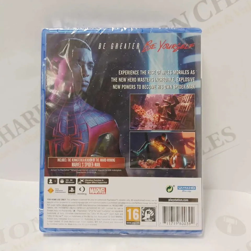SEALED MARVEL SPIDERMAN MILES MORALES ULTIMATE EDITION (PS5)