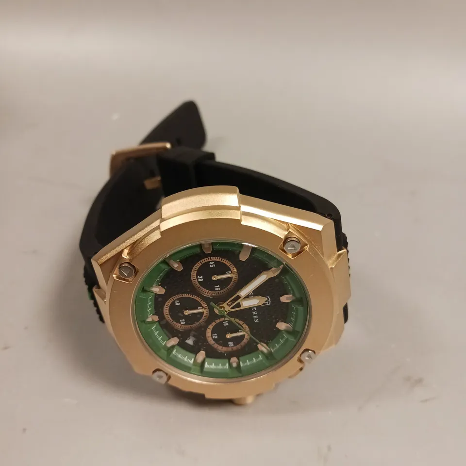 MENS VONLANTHEN CHRONOGRAPH WATCH – V200 – TEXTURED DIAL – 3ATM WATER RESISTANT – RUBBER STRAP