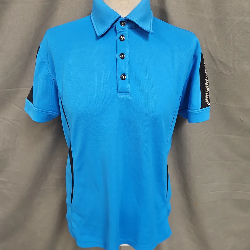 GALVIN GREEN VENTIL8 POLO IN BLUE SIZE M