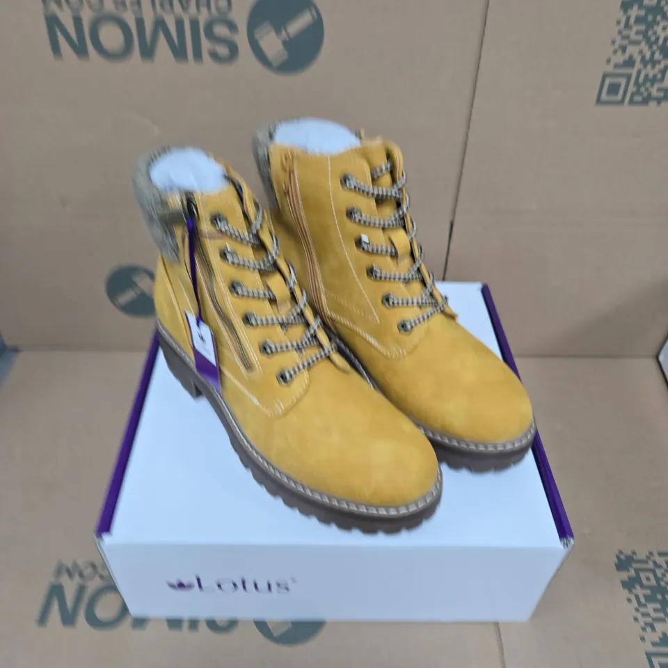 LOTUS LAURYN YELLOW BOOTS - UK 6