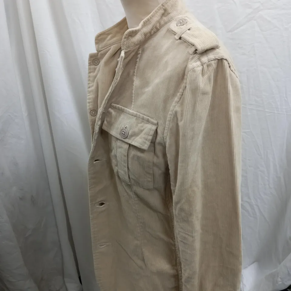 PRETTY GREEN CREAM UNISEX JACKET - SIZE SMALL