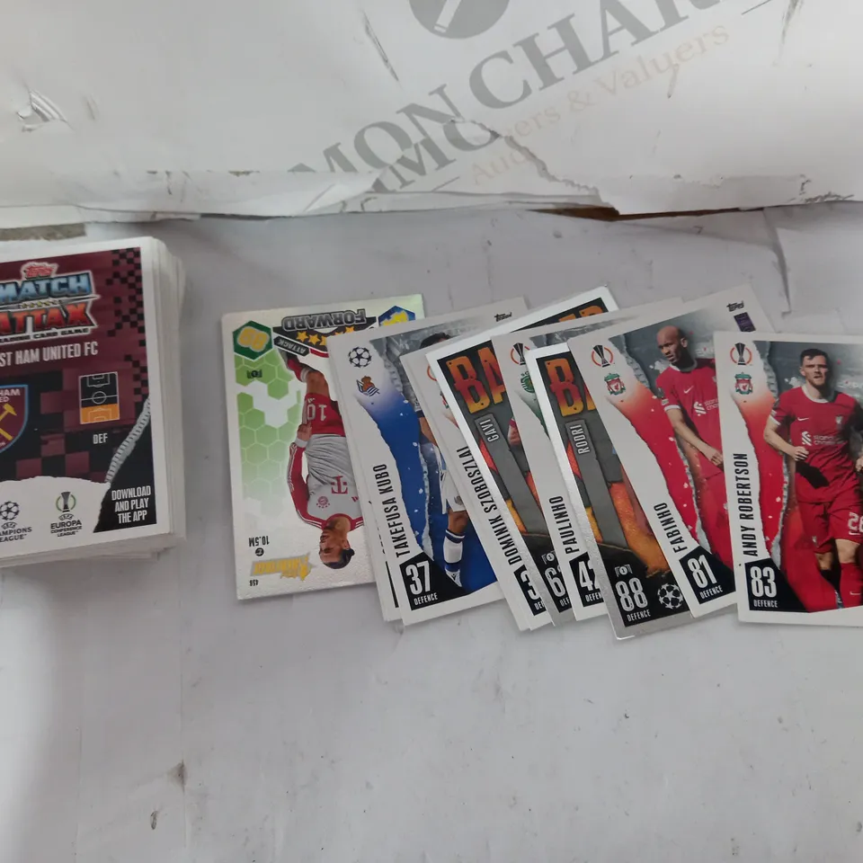 BOX OF APPROX 35 ASSORTED TOPPS MATCH ATTAX'S